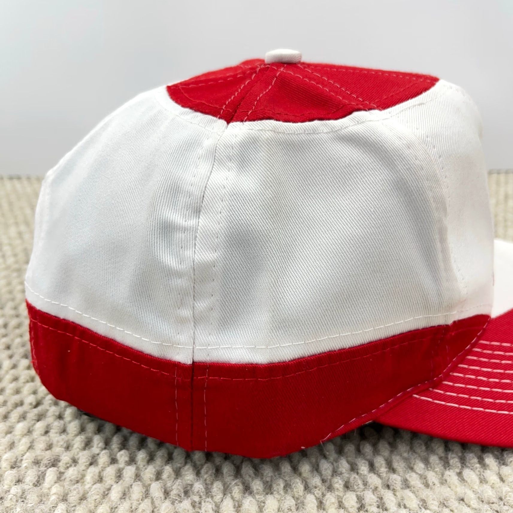 Caterpillar VINTAGE CAT Racing Hat Cap Snapback Red White Big Logo Size ONE SIZE - 6 Thumbnail