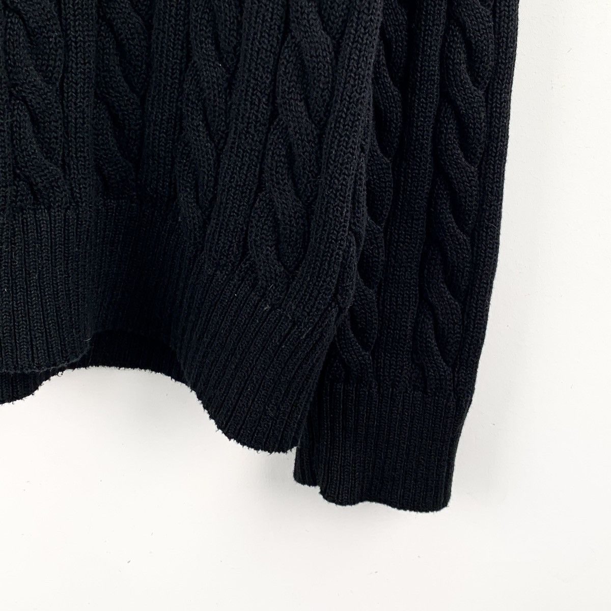 Ralph Lauren Ralph Lauren Black Half-Zip Long Sleeve Knit Sweater K26WX Size US XL / EU 56 / 4 - 4 Thumbnail