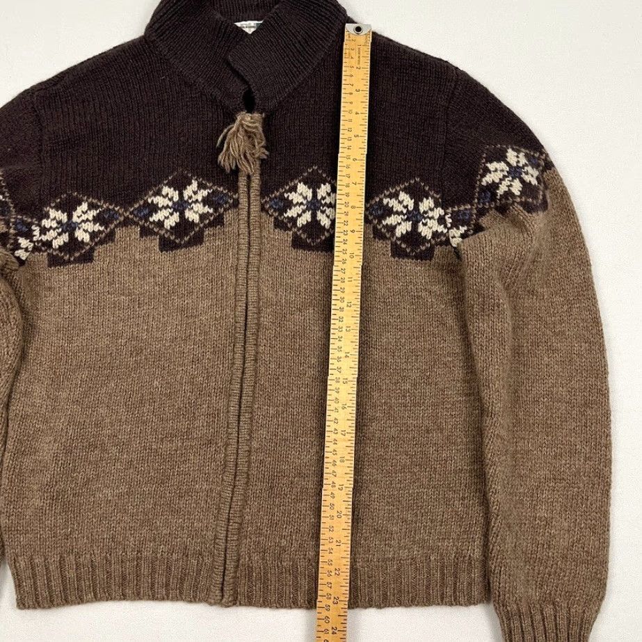 Vintage VINTAGE Paul Harris Cardigan Sweater Women XL Brown Fair Isle Full Zip Wool Knit Set Casual, Workwear, Party Womens Size XL / US 12-14 / IT 48-50 - 3 Thumbnail