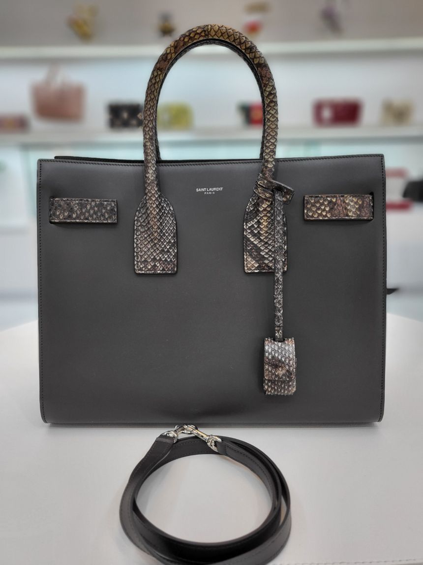 Yves Saint Laurent Sac De Jour Grey Tote Bag Size ONE SIZE - 1 Thumbnail