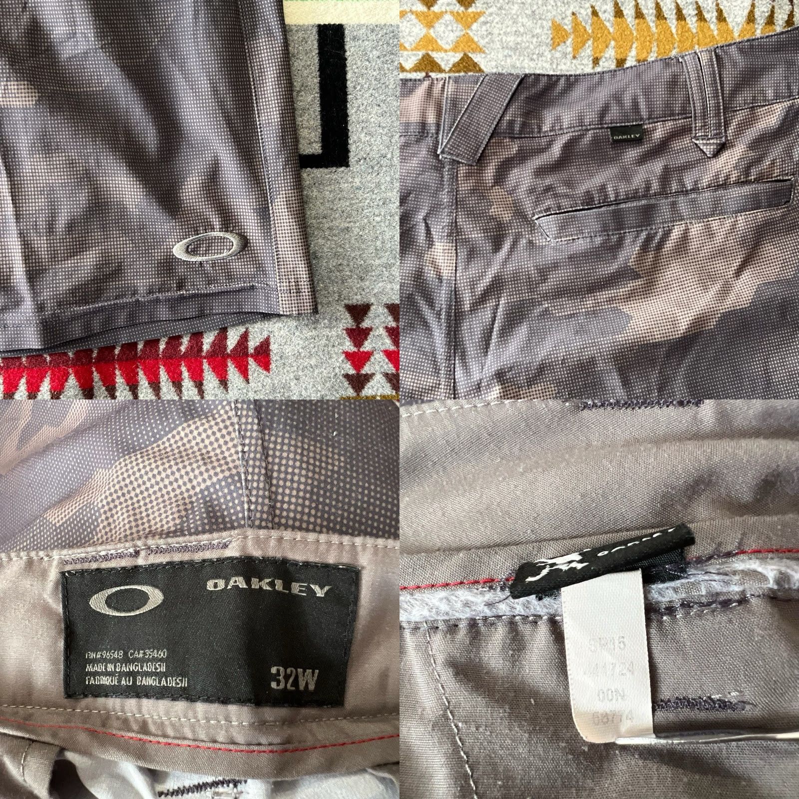 VINTAGE Oakley Board Shorts Mens 32 Camo Surf Swim Trunks Y2K