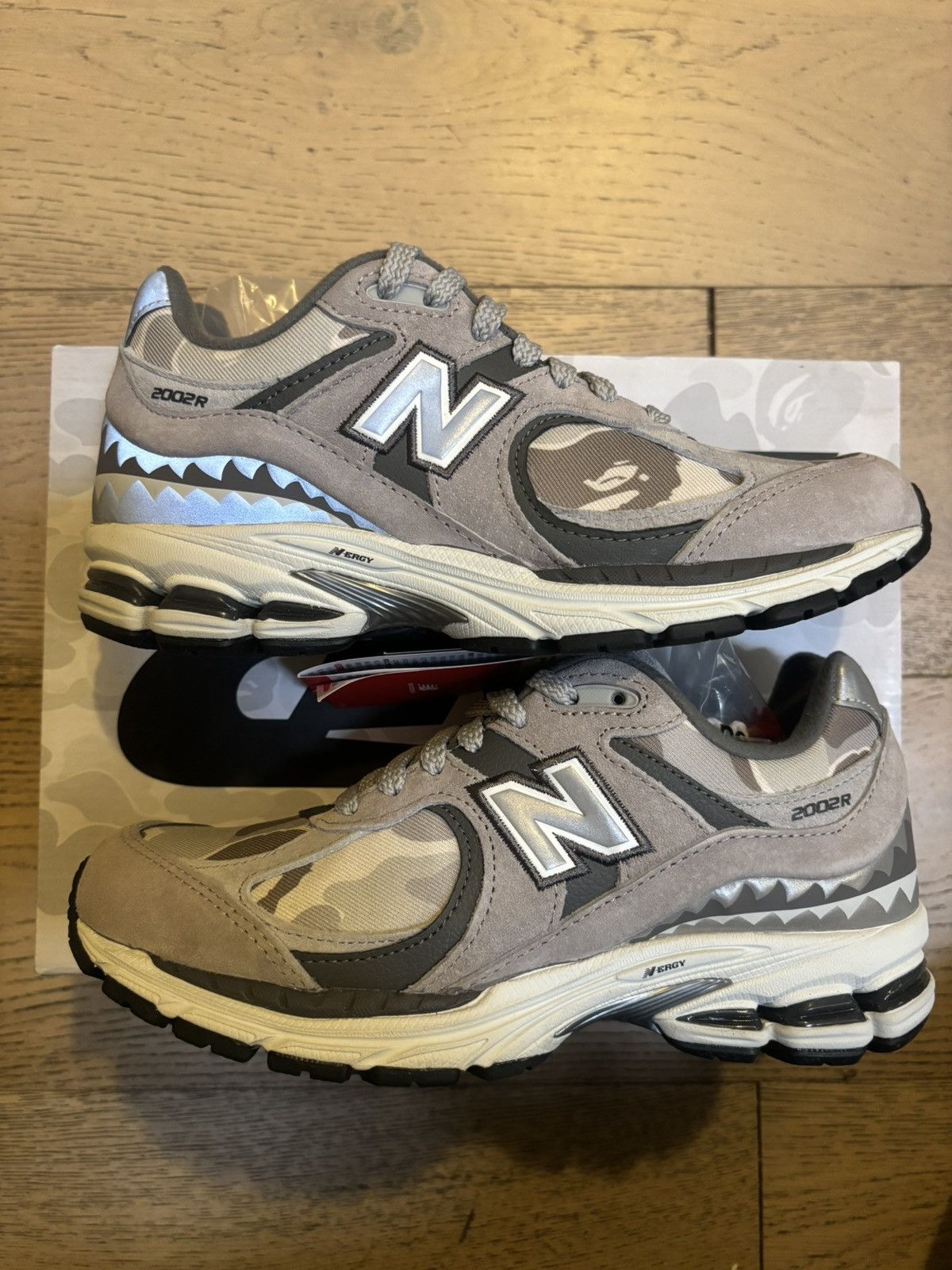 Bape × New Balance Bape x New Balance 2002R 'Grey' Size US 5.5 / EU 38 - 1 Thumbnail