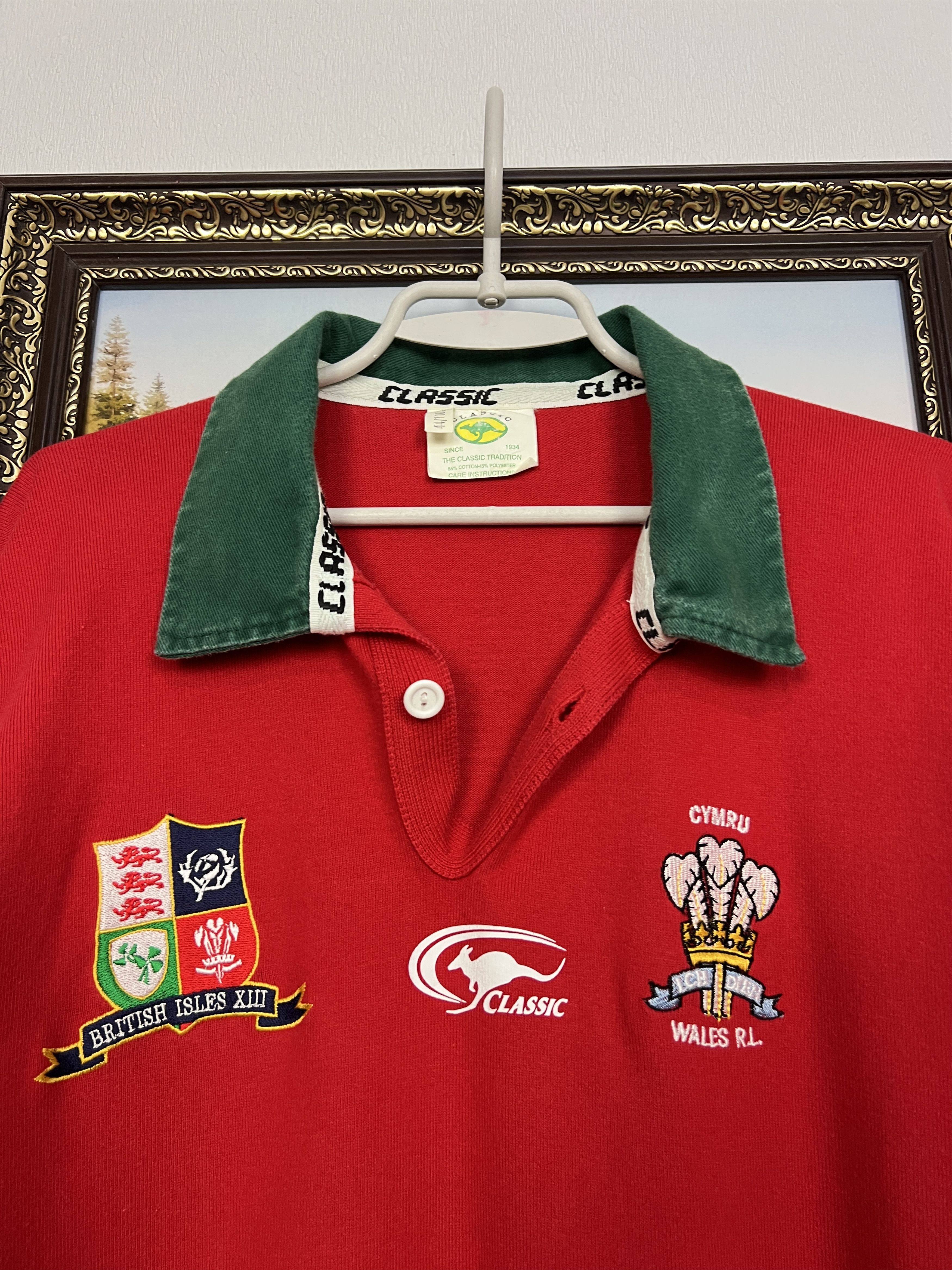 Vintage Wales Rugby League Union Jersey Long Sleeve Trikot Size US L / EU 52-54 / 3 - 3 Thumbnail