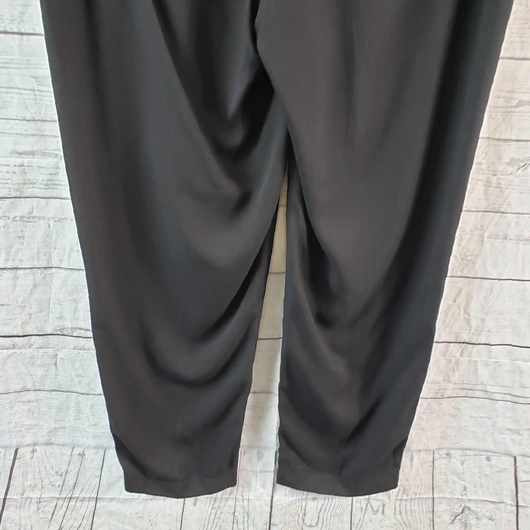 Eileen Fisher Eileen Fisher Pants Womens Pull On Solid Black Lyocell Tencel Size L Waist 18.5 Inseam 28 Black Womens Size 36" / US 14 / IT 50 - 5 Thumbnail