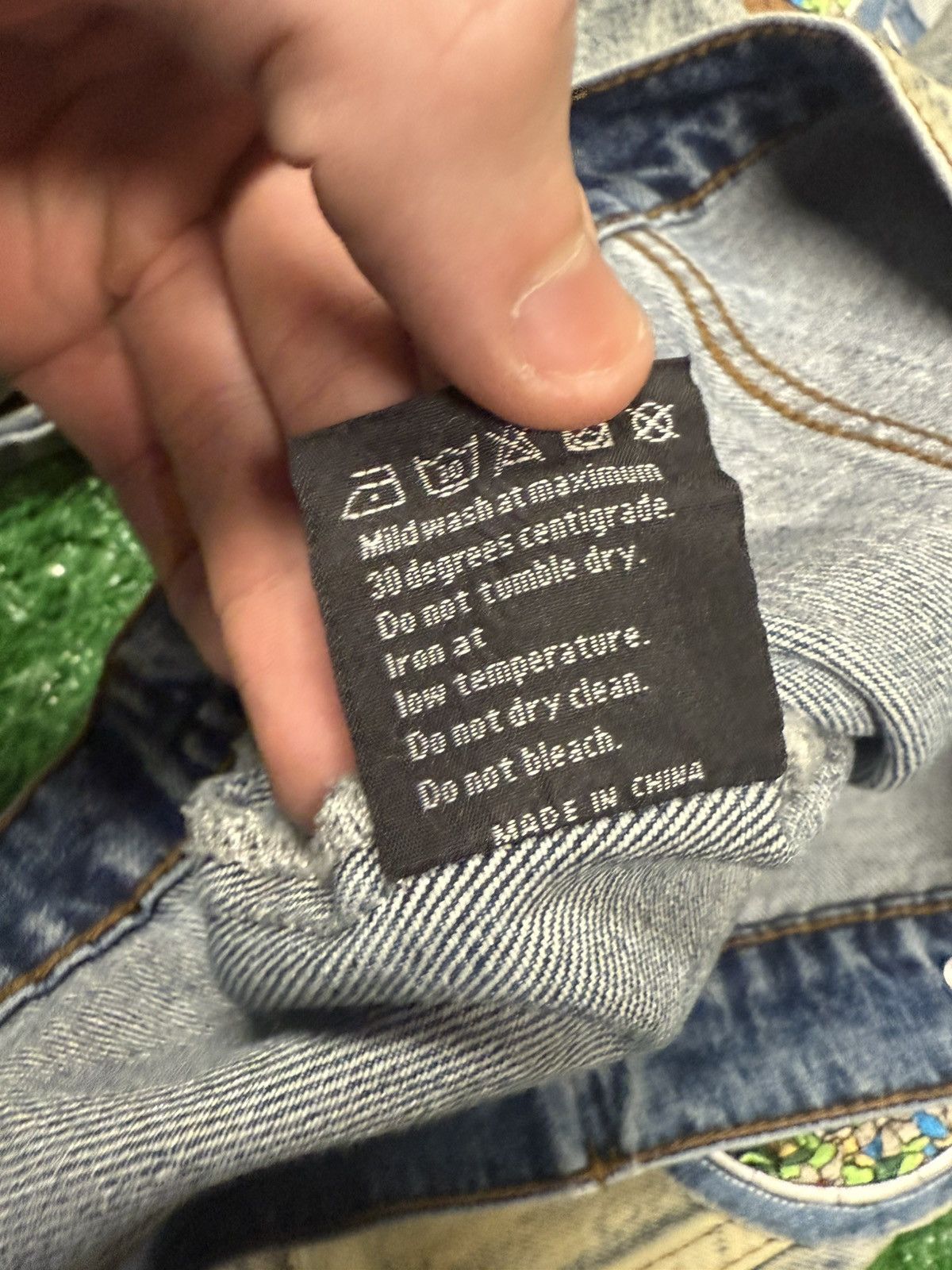 Who Decides War Who decides war stained glass jean jacket Size US XS / EU 42 / 0 - 7 Thumbnail