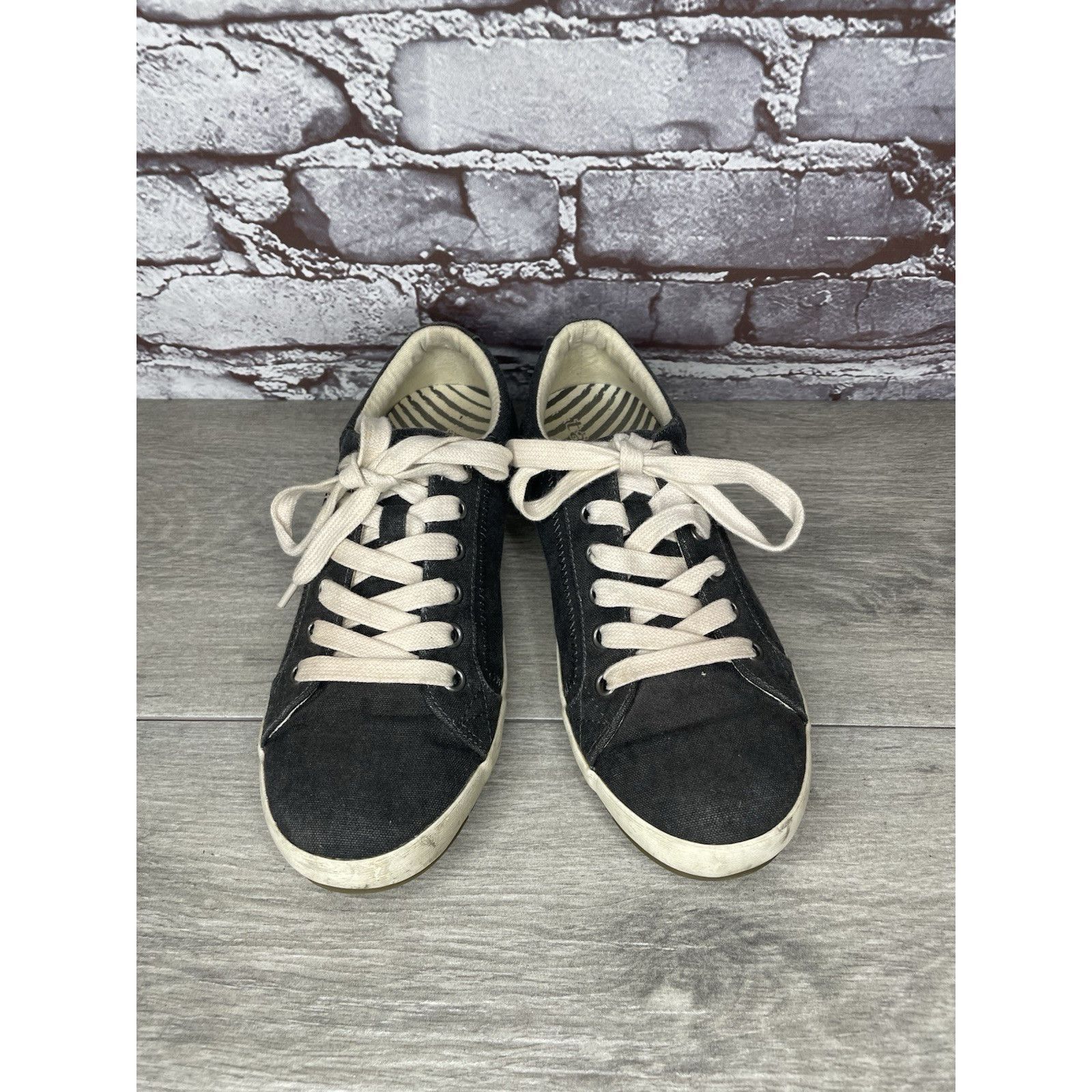 Other Taos Moc Star Gray Canvas Denim Lace Up Low Sneakers Shoes W Size US 7.5 / IT 37.5 - 4 Thumbnail