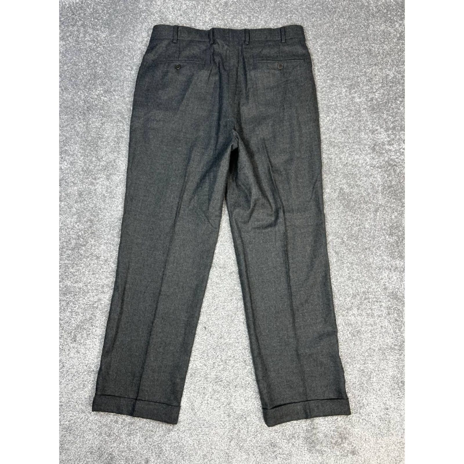 Brooks Brothers Brooks Brothers Dress Pants Mens 35 R Black Mid Rise Cuffed Flat Front Straight Dress Pants Mens Black 90s Modern Preppy Boys? Size US 35 - 2 Thumbnail