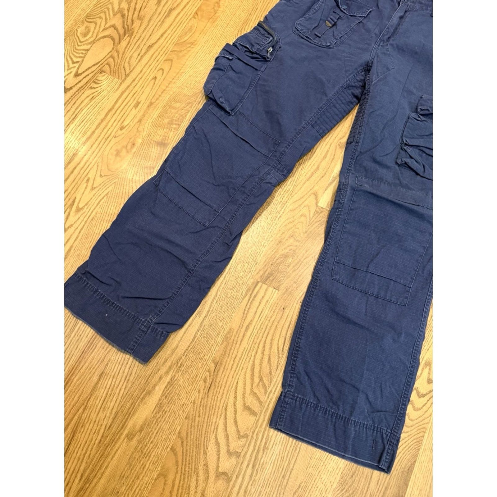 Polo Ralph Lauren VINTAGE Polo Ralph Lauren Cargo Pants Navy Blue 34x31 34x32 Military Flight USA 90s Mens Size US S / EU 44-46 / 1 - 5 Thumbnail