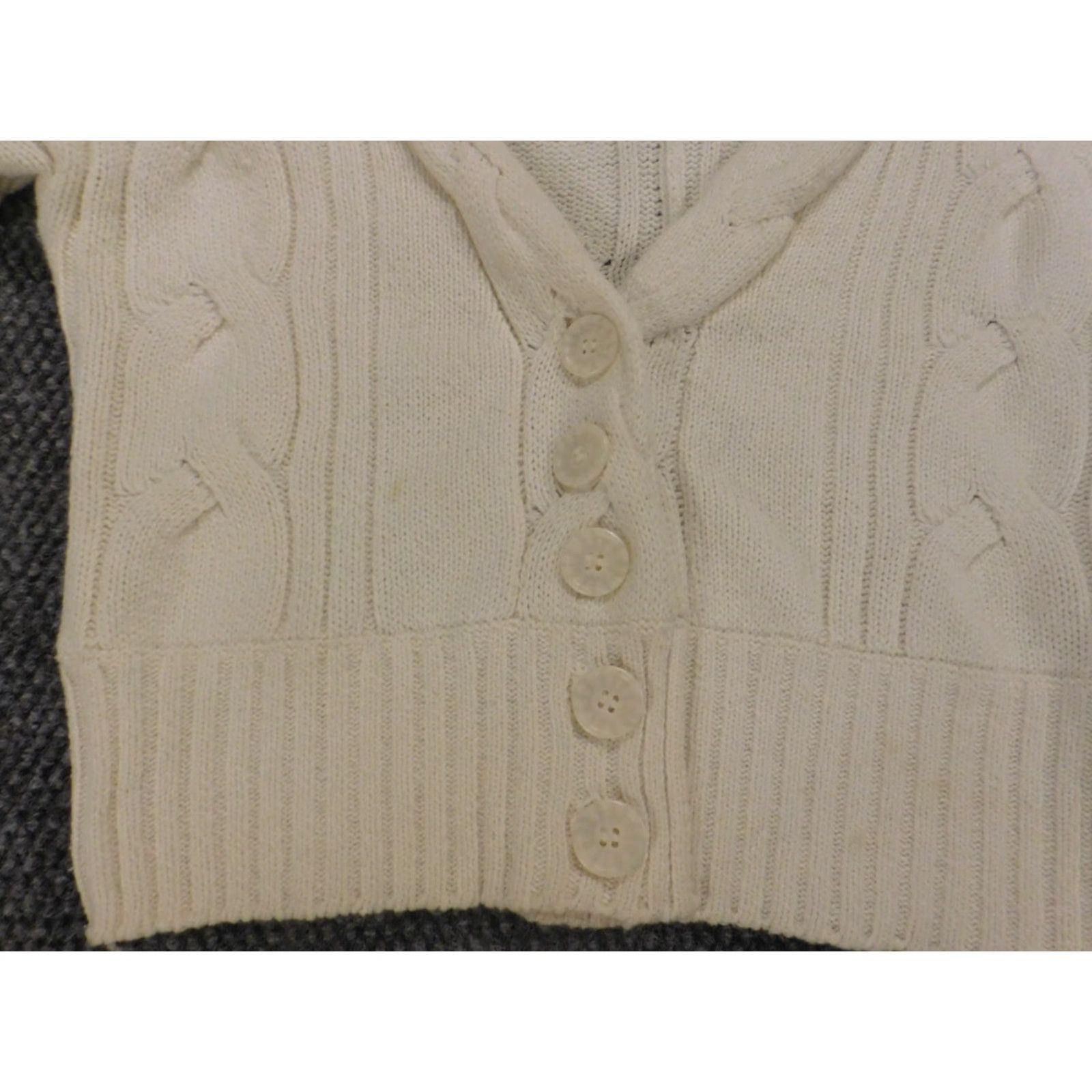 Coldwater Creek Coldwater Creek Womens Sweater Small Beige Pullover Cardigan Open V-Neck 3/4 Sleeve Knit Classic Mens Women Girls Size S / US 4 / IT 40 - 5 Thumbnail