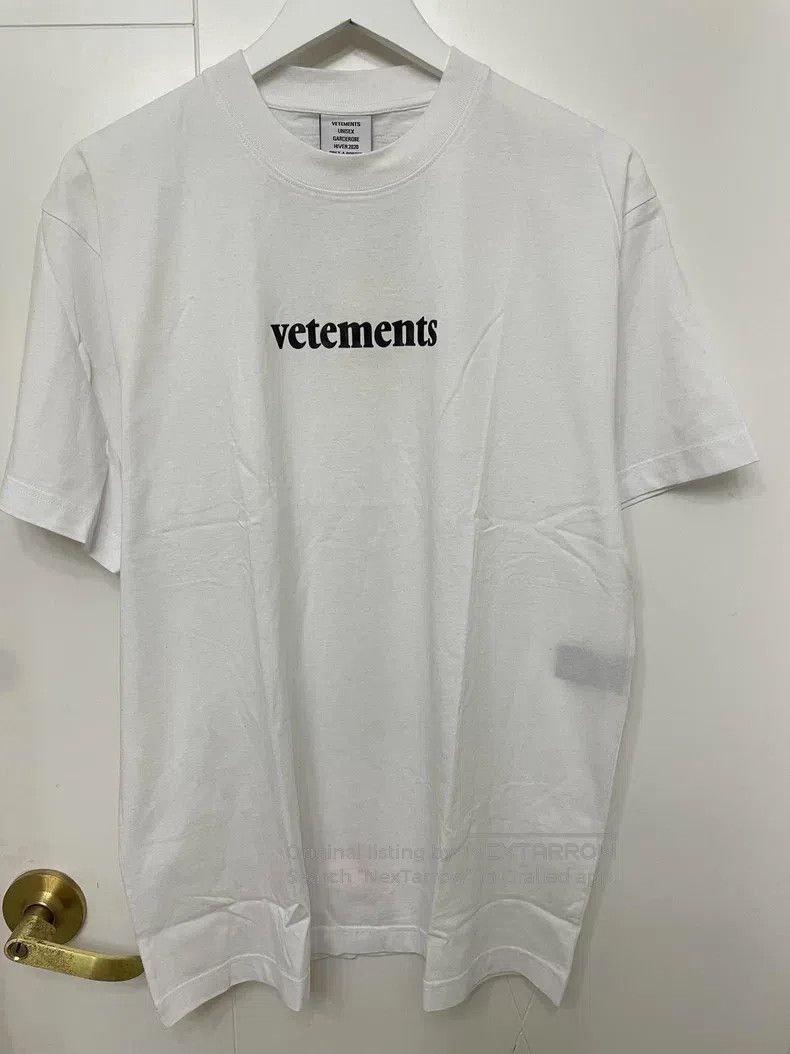 Vetements Vetements White Crew Neck Short Sleeve Size US S / EU 44-46 / 1 - 1 Thumbnail