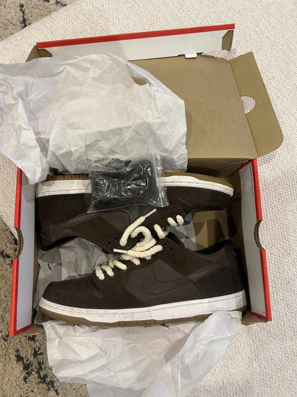 Nike Nike Dunk Low Pro Ishod Wair Dark Choclate Brown Size US 12 / EU 45 - 5 Thumbnail