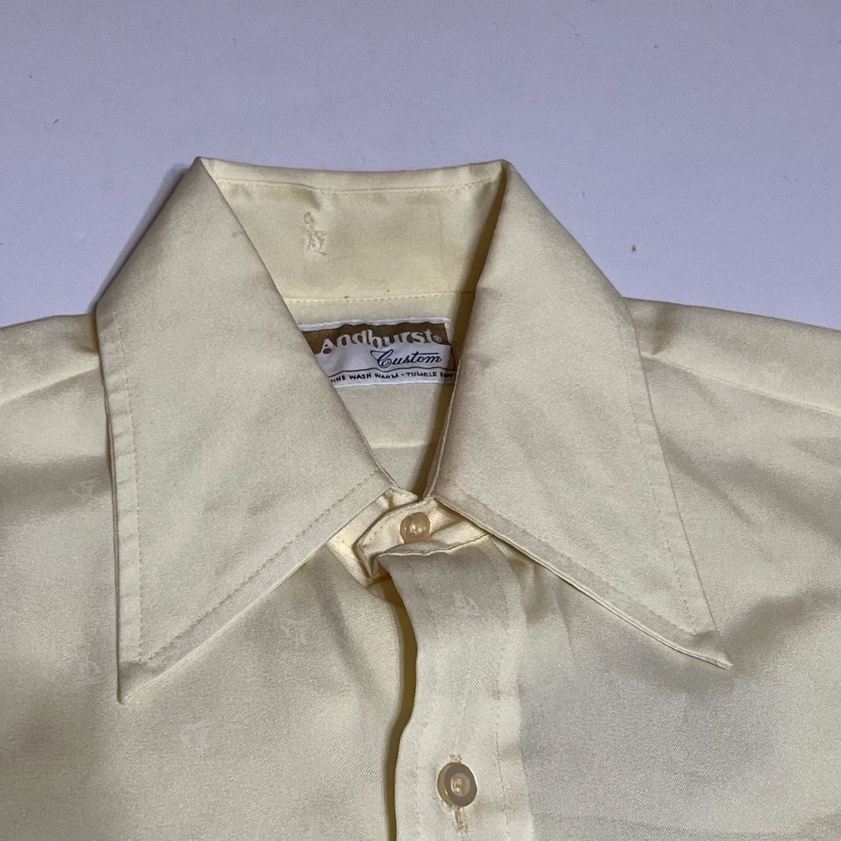 Vintage VINTAGE Andhurst Dress Shirt Short Sleeve Mens S Yellow Sailboats Button Shirt Regular Collar Style Point USA United States Size US S / EU 44-46 / 1 - 3 Thumbnail