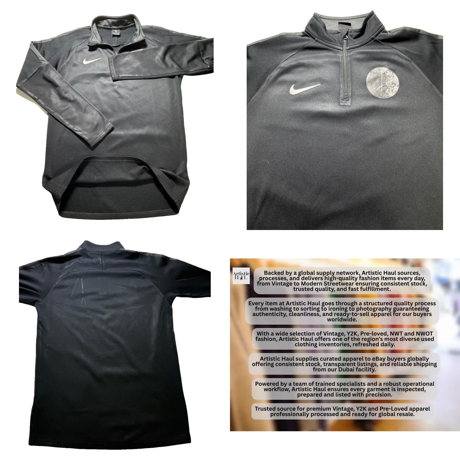 Nike Nike Strike Winter Long-Sleeve T-Shirt Men Soccer Drill | S Black, Dri-Fit, Mock Neck, Jersey, Logo, Athletic Fit Size US S / EU 44-46 / 1 - 8 Thumbnail