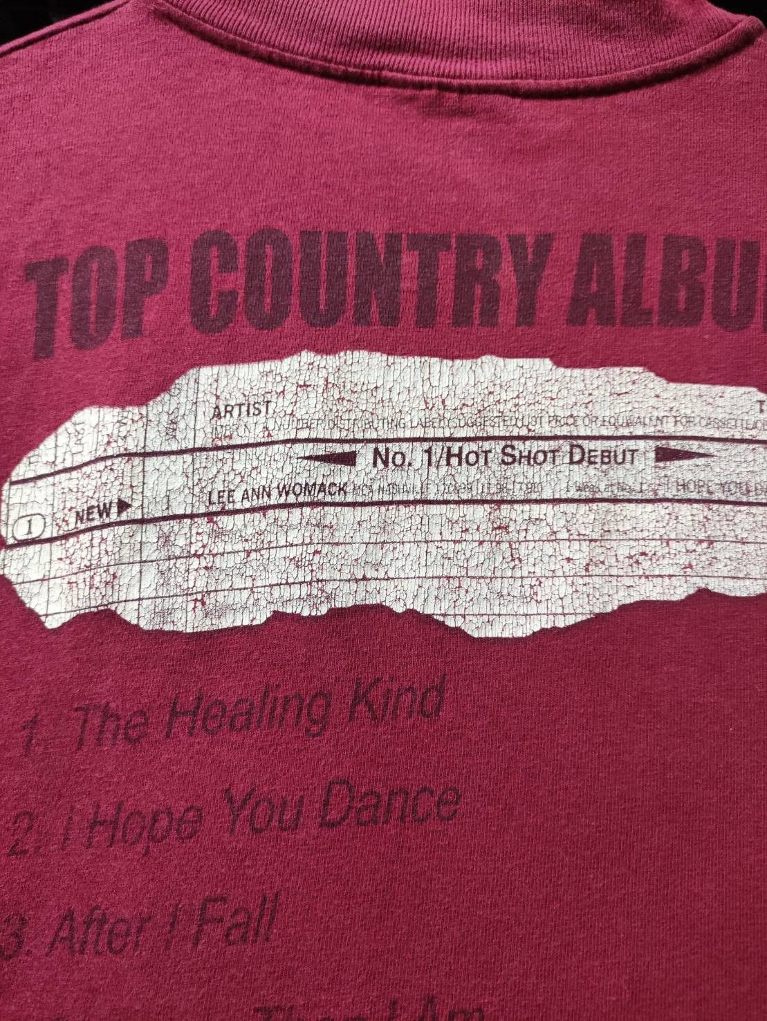 Band Tees Vtg 00's Lee Ann Womack No.1 Top Country Albums Promo T Size US S / EU 44-46 / 1 - 10 Thumbnail