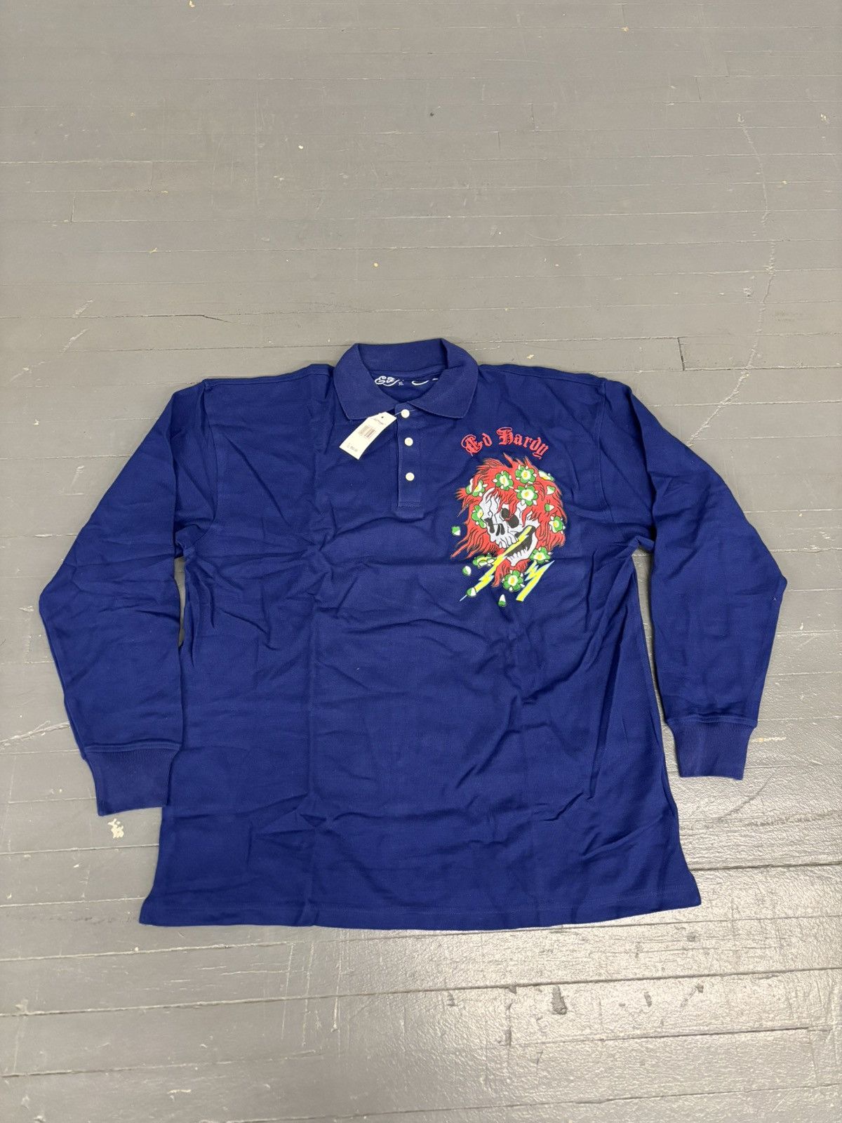 Affliction × Christian Audigier × Ed Hardy Y2K Ed Hardy Polo Longsleeve shirt Size US XL / EU 56 / 4 - 1 Thumbnail