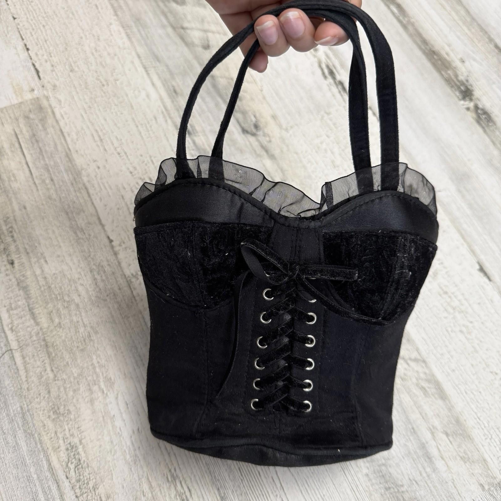 The Unbranded Brand Grunge Emo Goth Corset Clutch Purse Size ONE SIZE - 2 Thumbnail