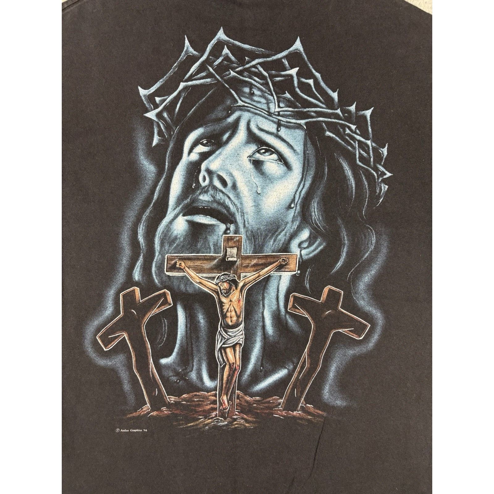 Other Vtg Aztlan Graphics Jesus T-shirt Men L Black 1996 Chicano Size US L / EU 52-54 / 3 - 5 Thumbnail
