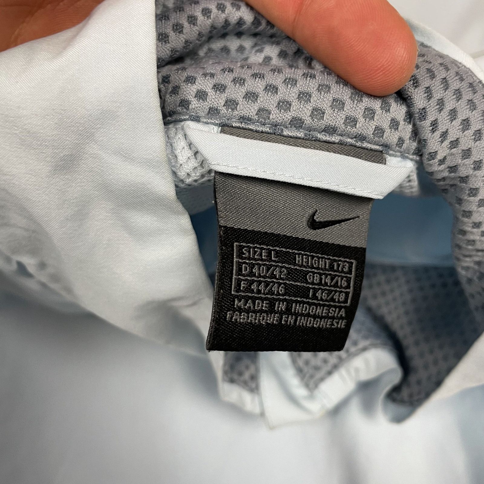Nike × Vintage Nike Men's Blue Swoosh Mock Neck Long Sleeve Jacket Large Size US L / EU 52-54 / 3 - 7 Thumbnail