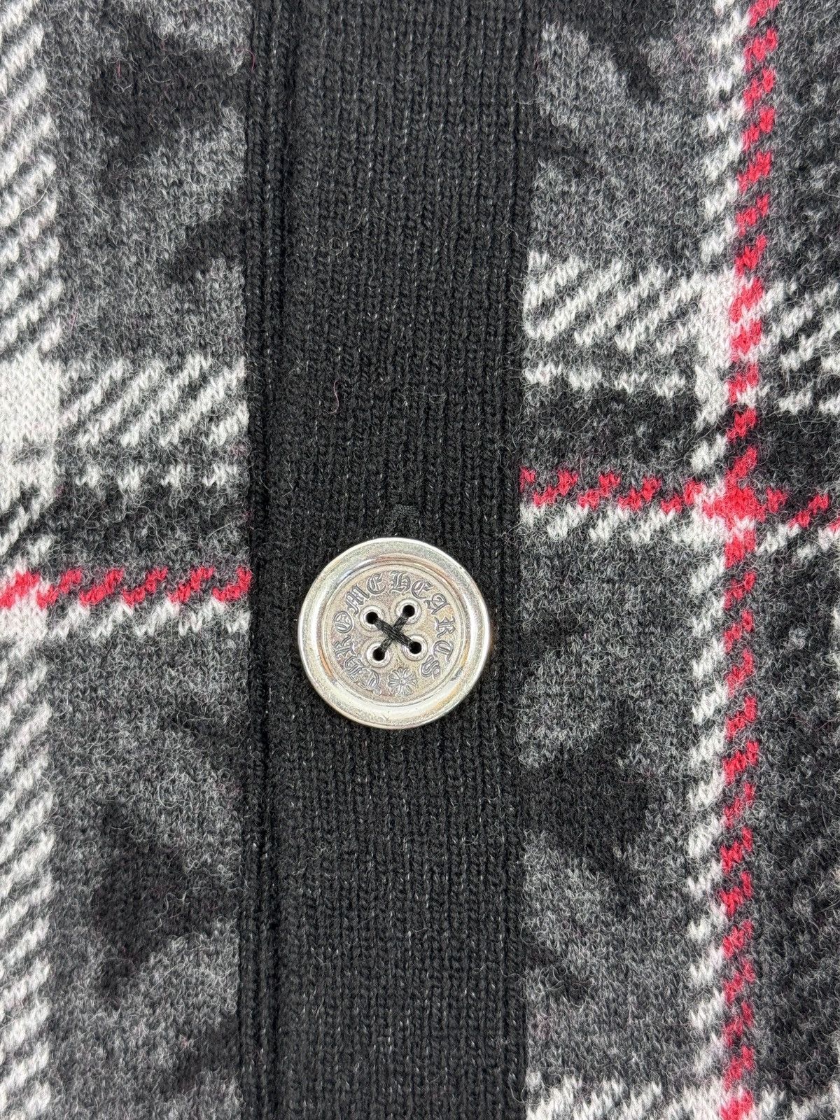 Chrome Hearts SILVER BUTTON DOWN WOOL AND CASHMERE CARDIGAN Size US S / EU 44-46 / 1 - 4 Thumbnail