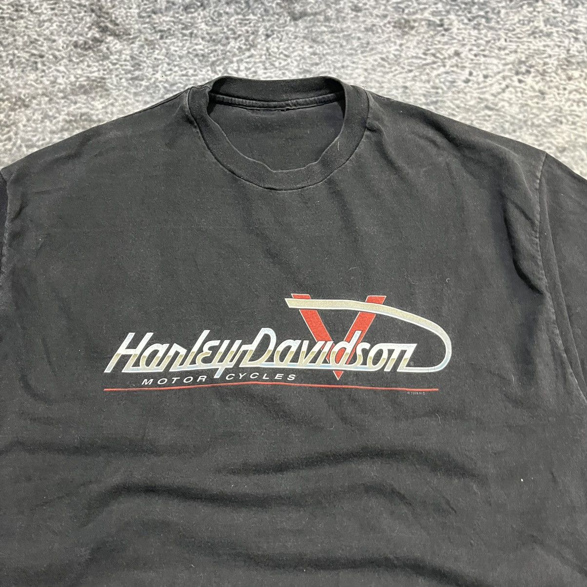 Harley Davidson Vintage Harley Davidson Eagle Logo T Shirt Black Size Large Size US XL / EU 56 / 4 - 3 Thumbnail
