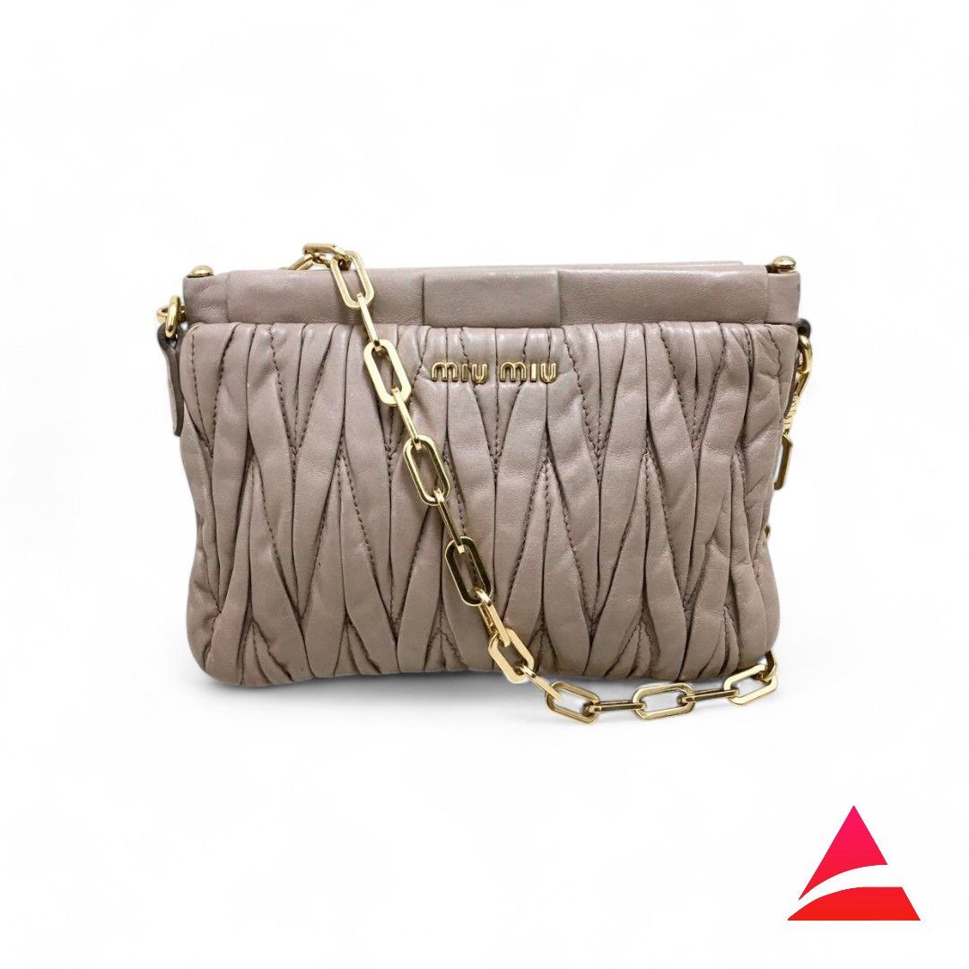 Miu Miu Miu Miu - Rinka Matelasse Gold Chain Vintage Shoulder Bag Size ONE SIZE - 1 Thumbnail