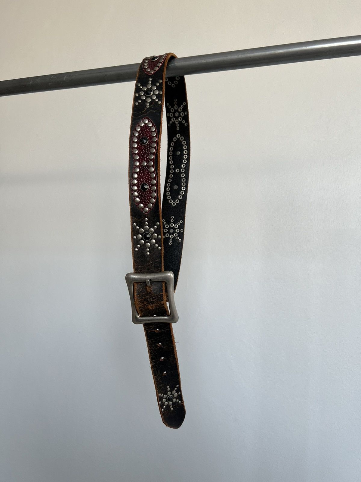 Vintage Rare//Vintage Studded Leather Belt true vintage Size 32 - 1 Thumbnail