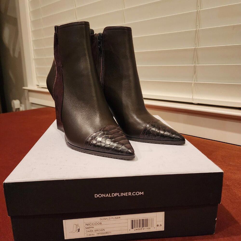 Donald J. Pliner Nicco Bootie in Dark Brown/Chocolate