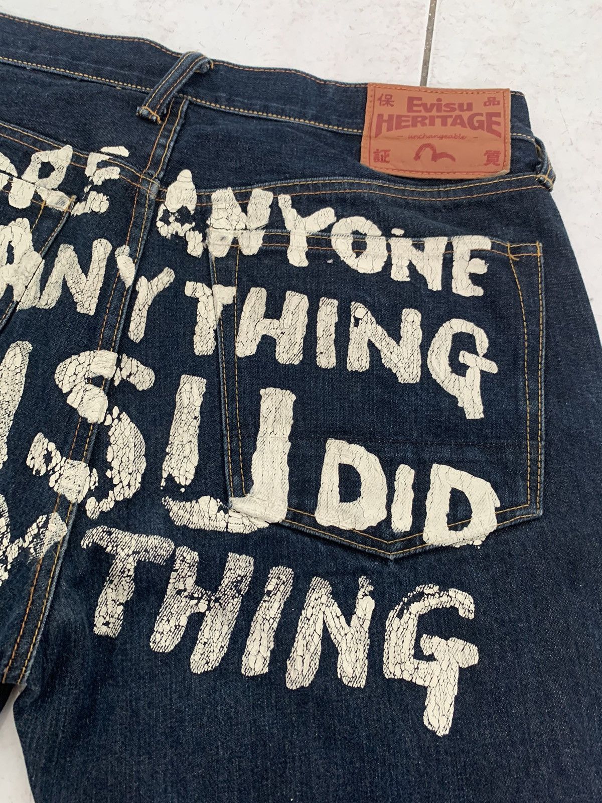 Evisu × Japanese Brand × Vintage OG Evisu Big Logo Selvedge Denim Pants 🔥 Size US 34 / EU 50 - 5 Thumbnail