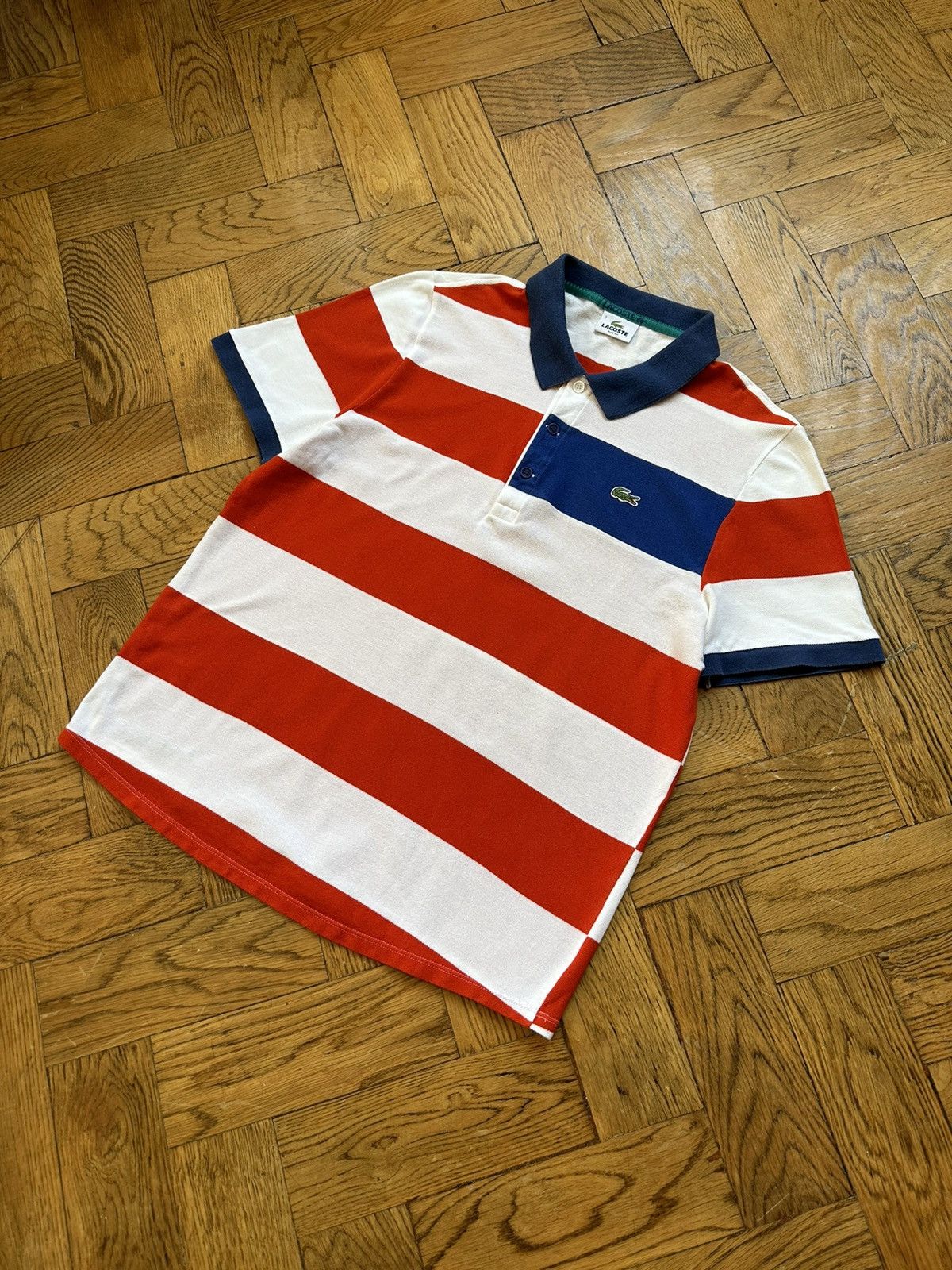 Lacoste Vintage Lacoste 27 USA tennis cotton polo jersey Size US L / EU 52-54 / 3 - 2 Thumbnail