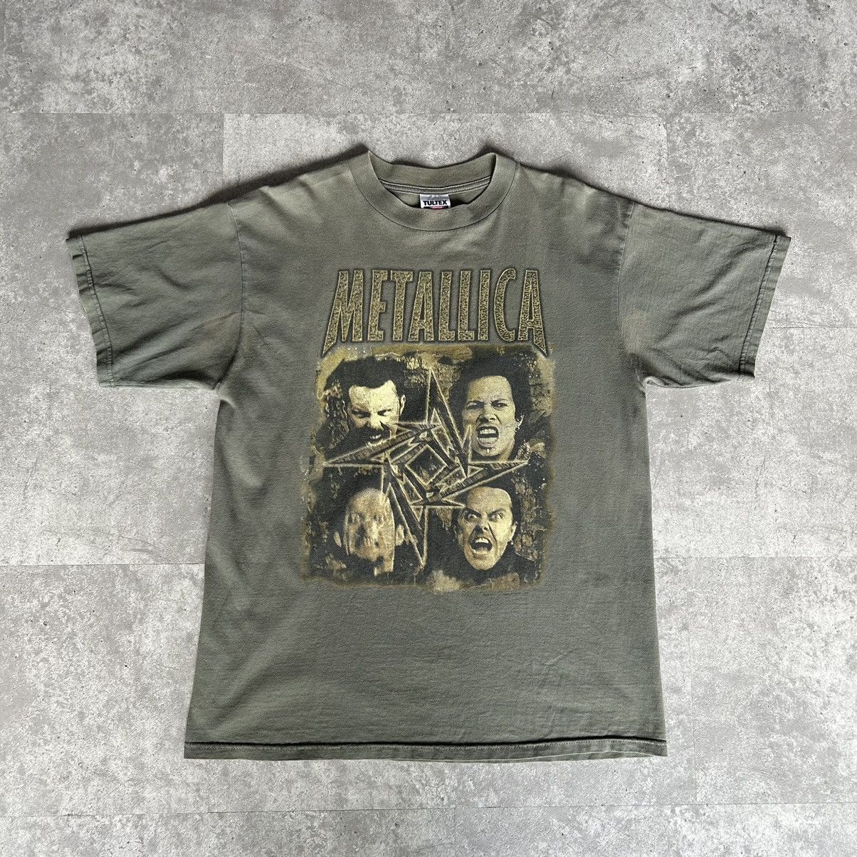 image of Band Tees x Metallica 1996 Poor Me Tour Vintage Tee in Olive, Men's (Size XL)