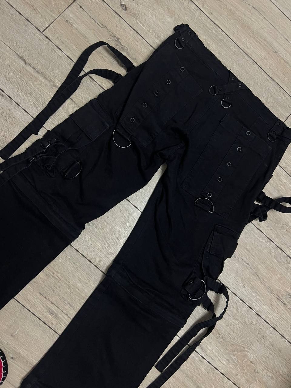 Japanese Brand Gothicana by EMP Y2K Bondage Strap Cargo Pant 38x34 Size US 38 / EU 54 - 4 Thumbnail