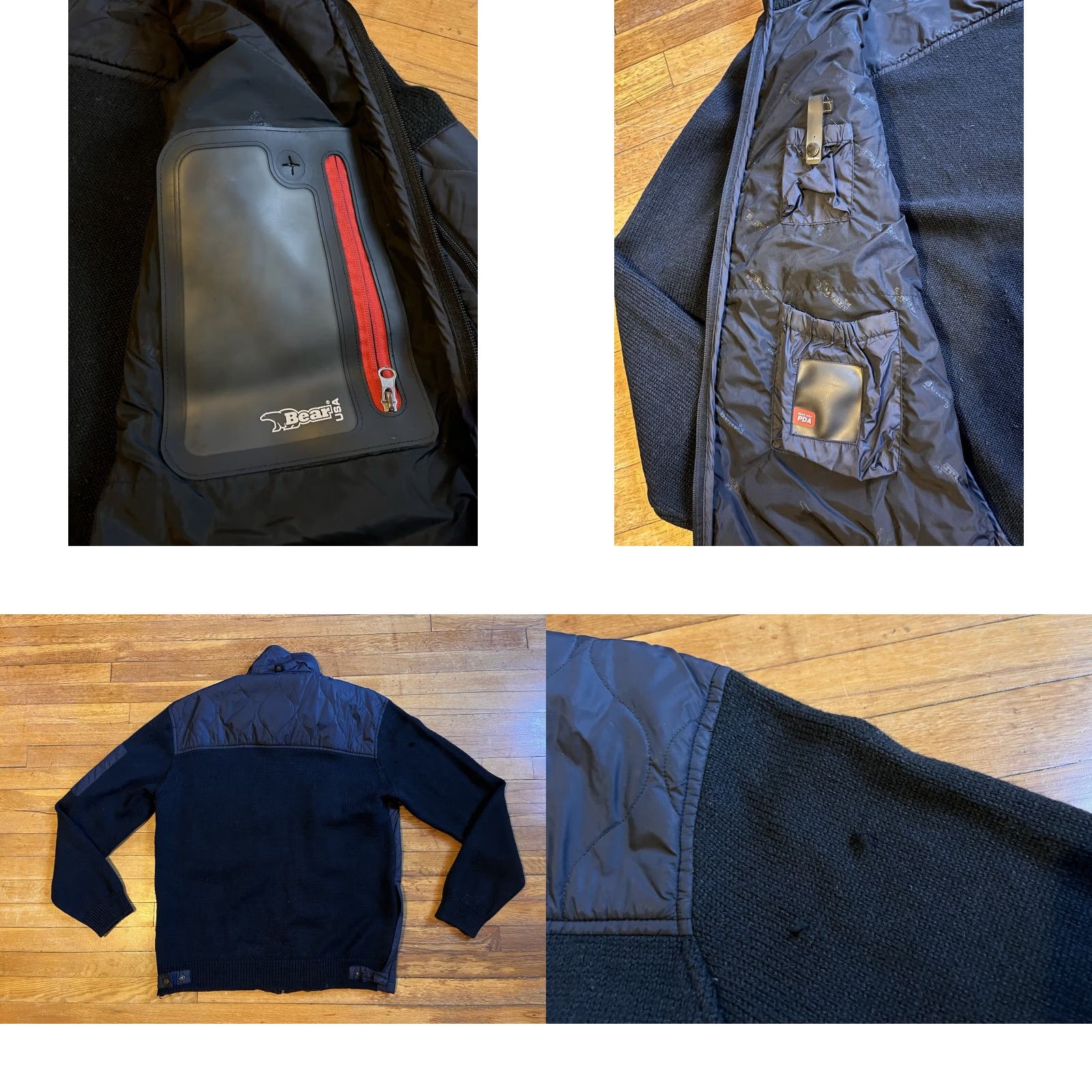 Vintage VINTAGE Bear USA Ski Sweater Jacket Men’s XL Black Bomber Jacket Size US XL / EU 56 / 4 - 9 Thumbnail