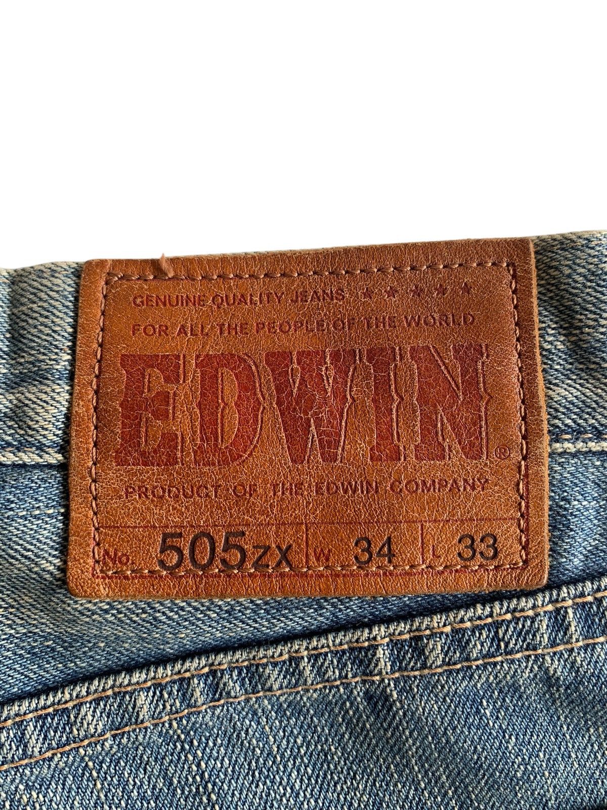 Kapital VINTAGE EDWIN 505ZX SELVEDGE BAGGY RUSTY DISTRESSED DENIM Size US 34 / EU 50 - 10 Thumbnail
