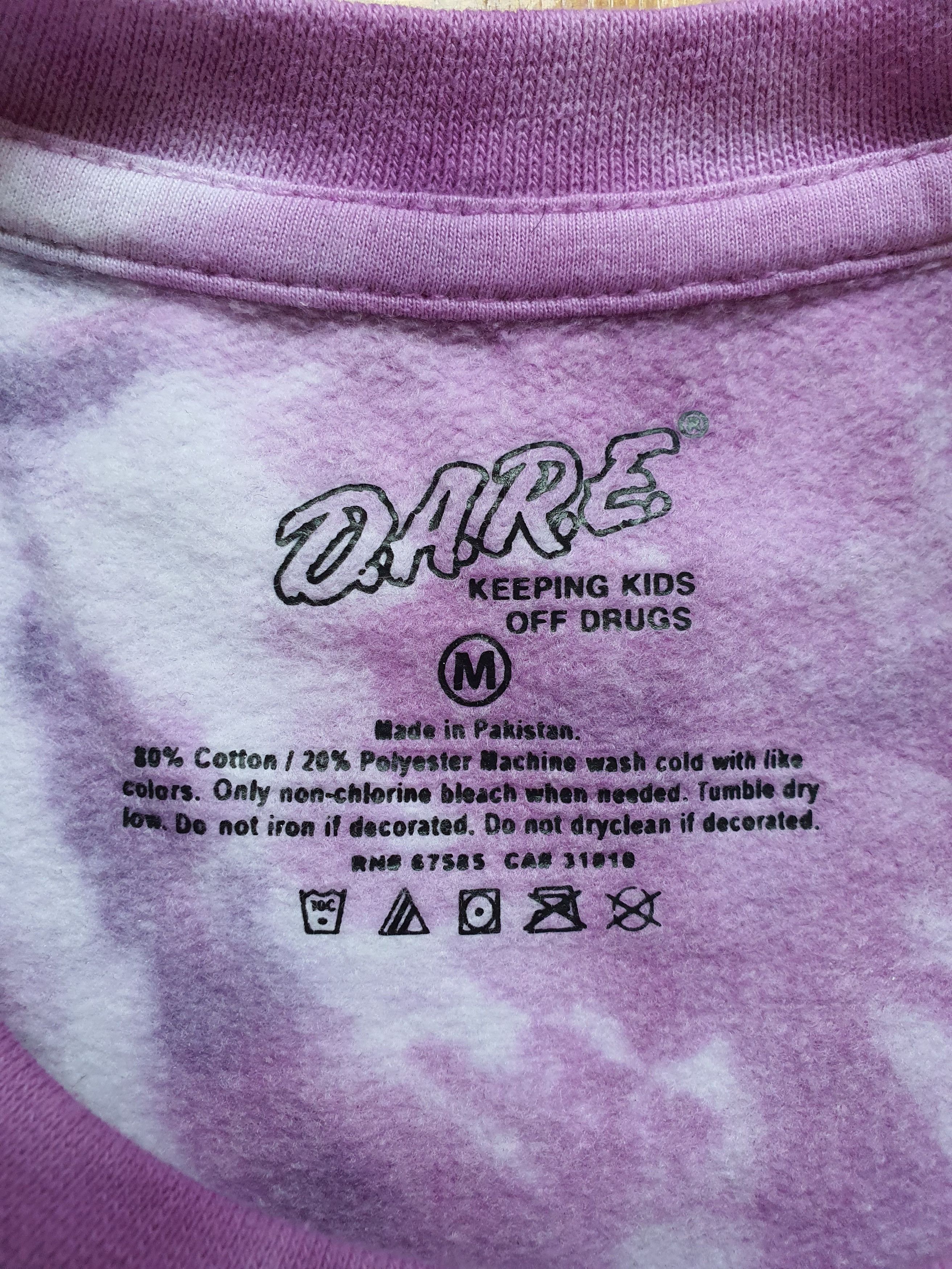 D.A.R.E Official Purple Spiral Tie-Dye Sweatshirt Pullover Size US M / EU 48-50 / 2 - 4 Thumbnail