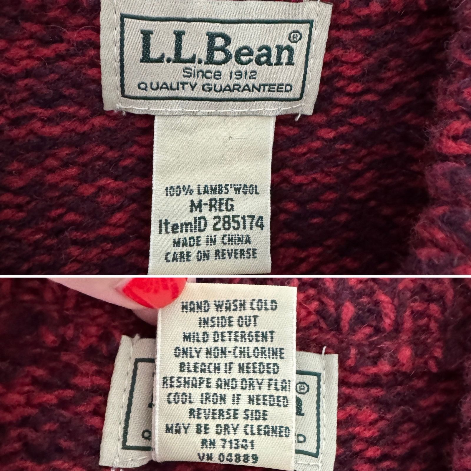 L.L. Bean L.L. Bean men's Classic Ragg Wool Henley Sweater size M Size US M / EU 48-50 / 2 - 4 Thumbnail