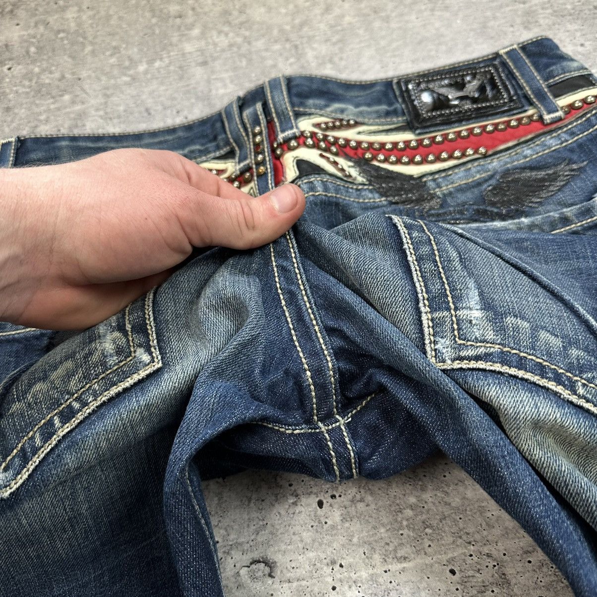 Robins Jeans Robin's Denim Jeans Union Jack Y2K Blue Men’s Size 33 Size US 33 - 22 Thumbnail
