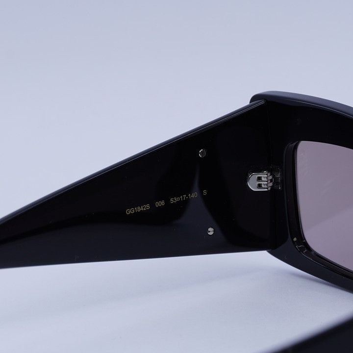 Gucci Gucci GG1842S 006 Sunglasses White/Black Square Frame, Brown Size ONE SIZE - 7 Thumbnail