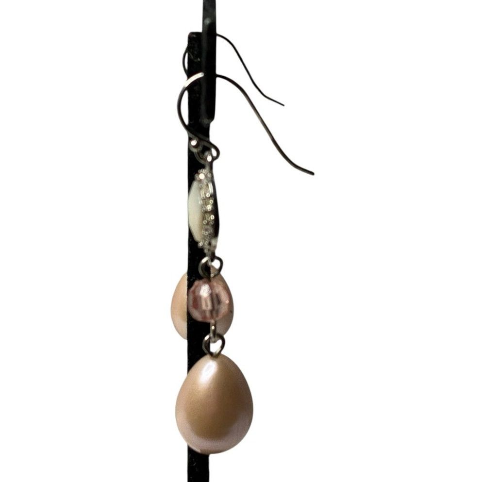 Other Carolee Mother of Pearl Accents Dangle Earrings Silver Tone Size ONE SIZE - 6 Thumbnail