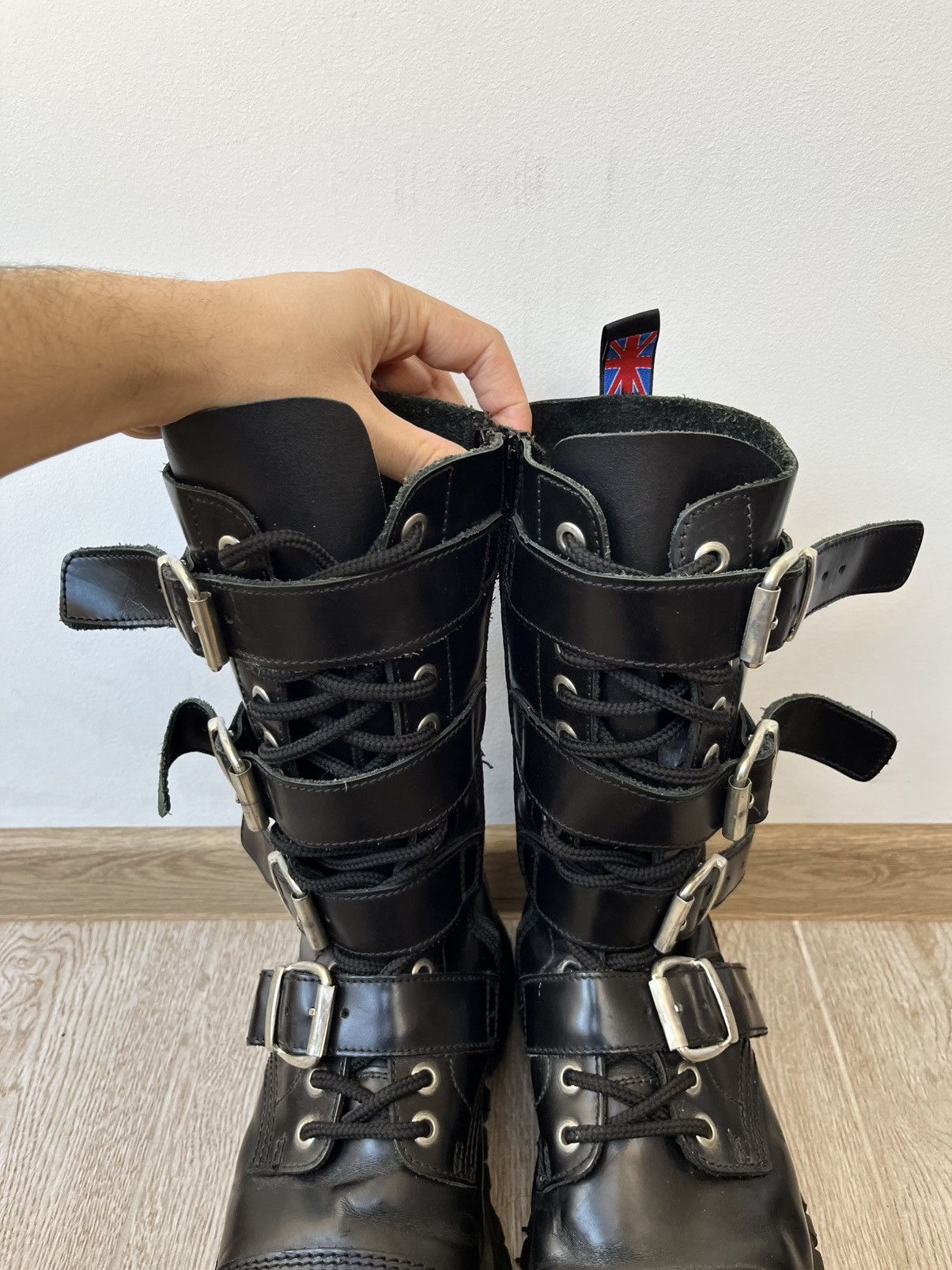 New Rock Nevermind Leather Belted Boots New Rock Style 90s Size US 11 / EU 44 - 5 Thumbnail