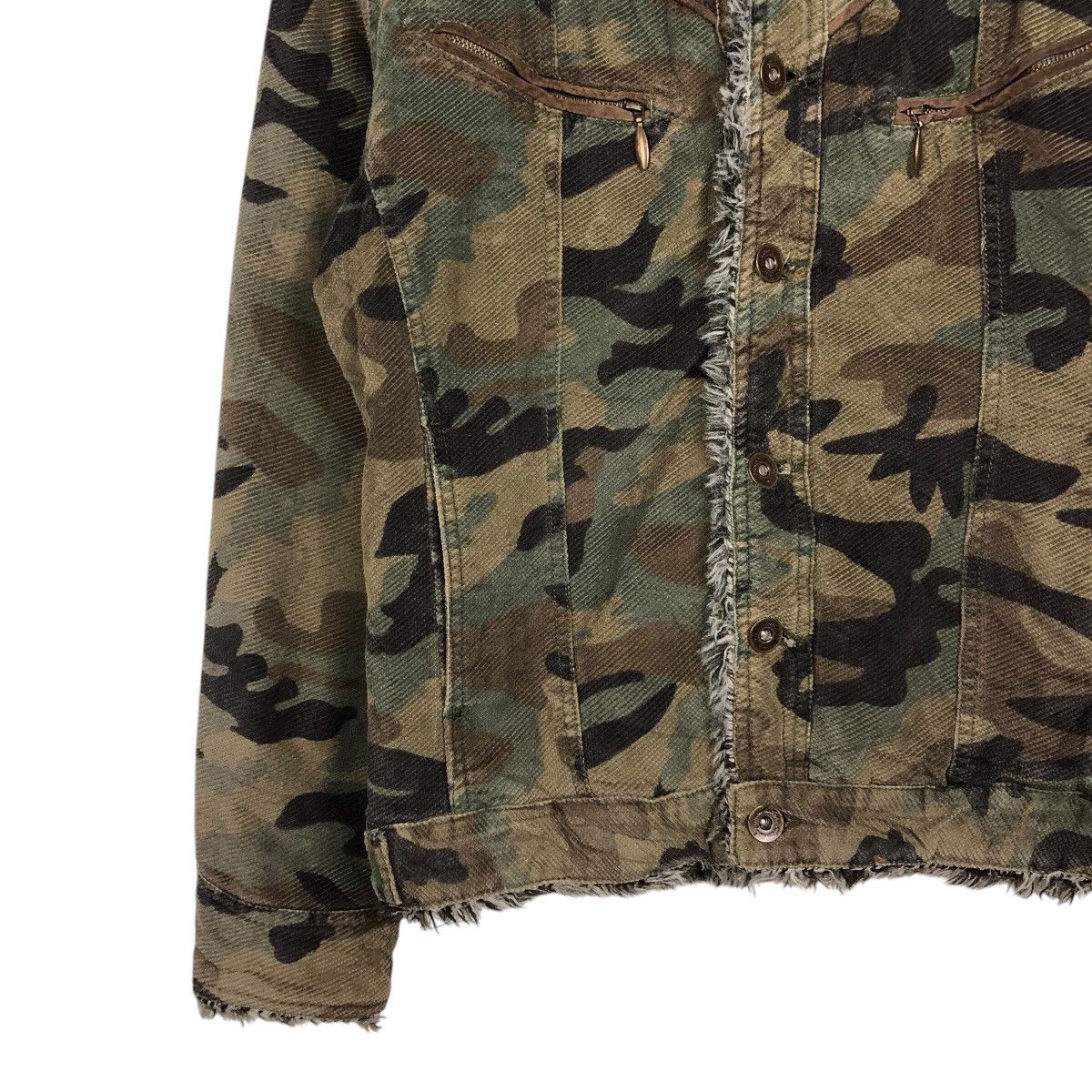 Japanese Brand 📌Vintage Biker Jacket Camouflage Mink Fur Fleece Blanket Size US L / EU 52-54 / 3 - 5 Thumbnail