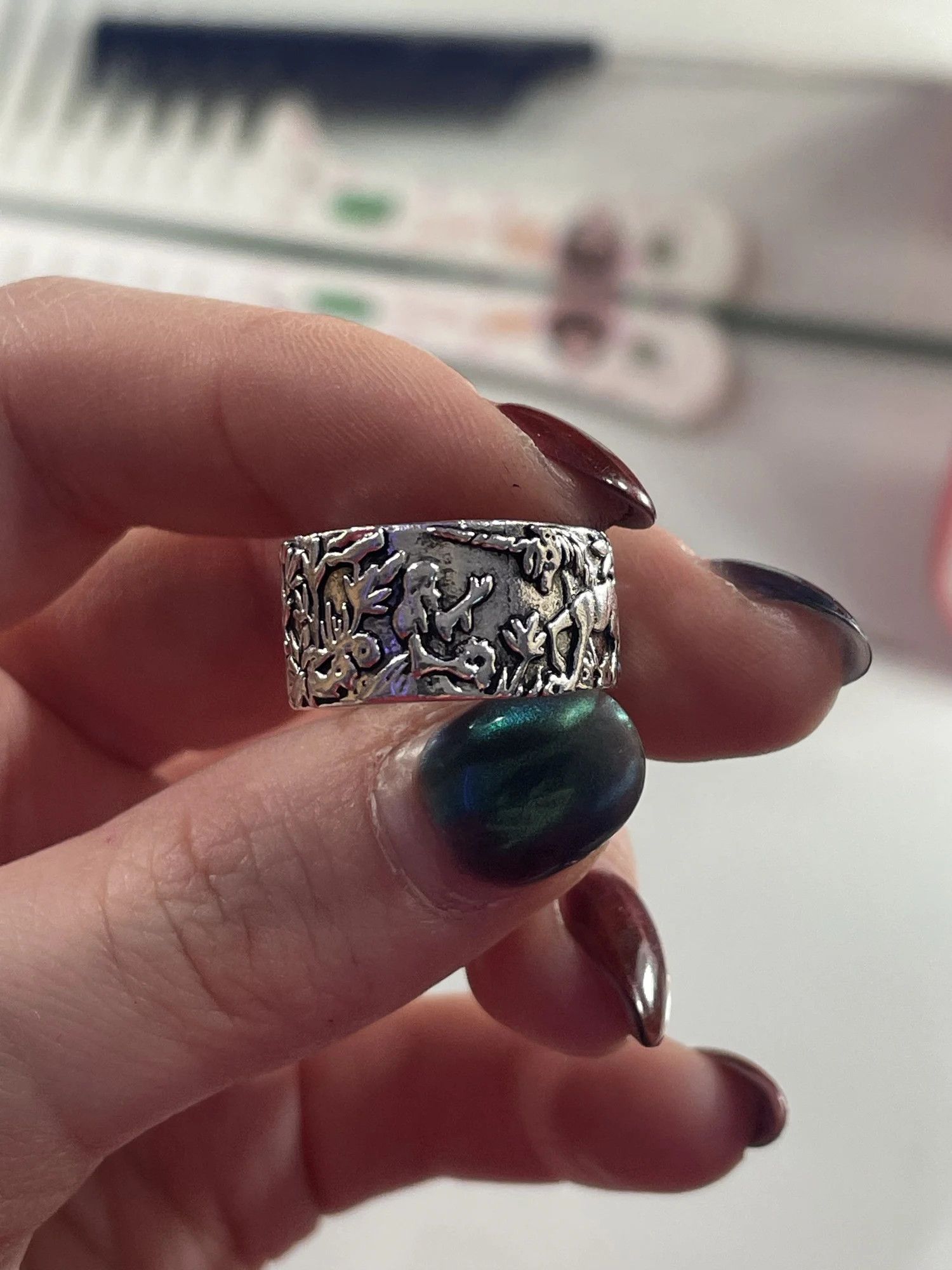 Jewelry SIZE 10 Unicorn Flower Lady Ring Size ONE SIZE - 3 Thumbnail