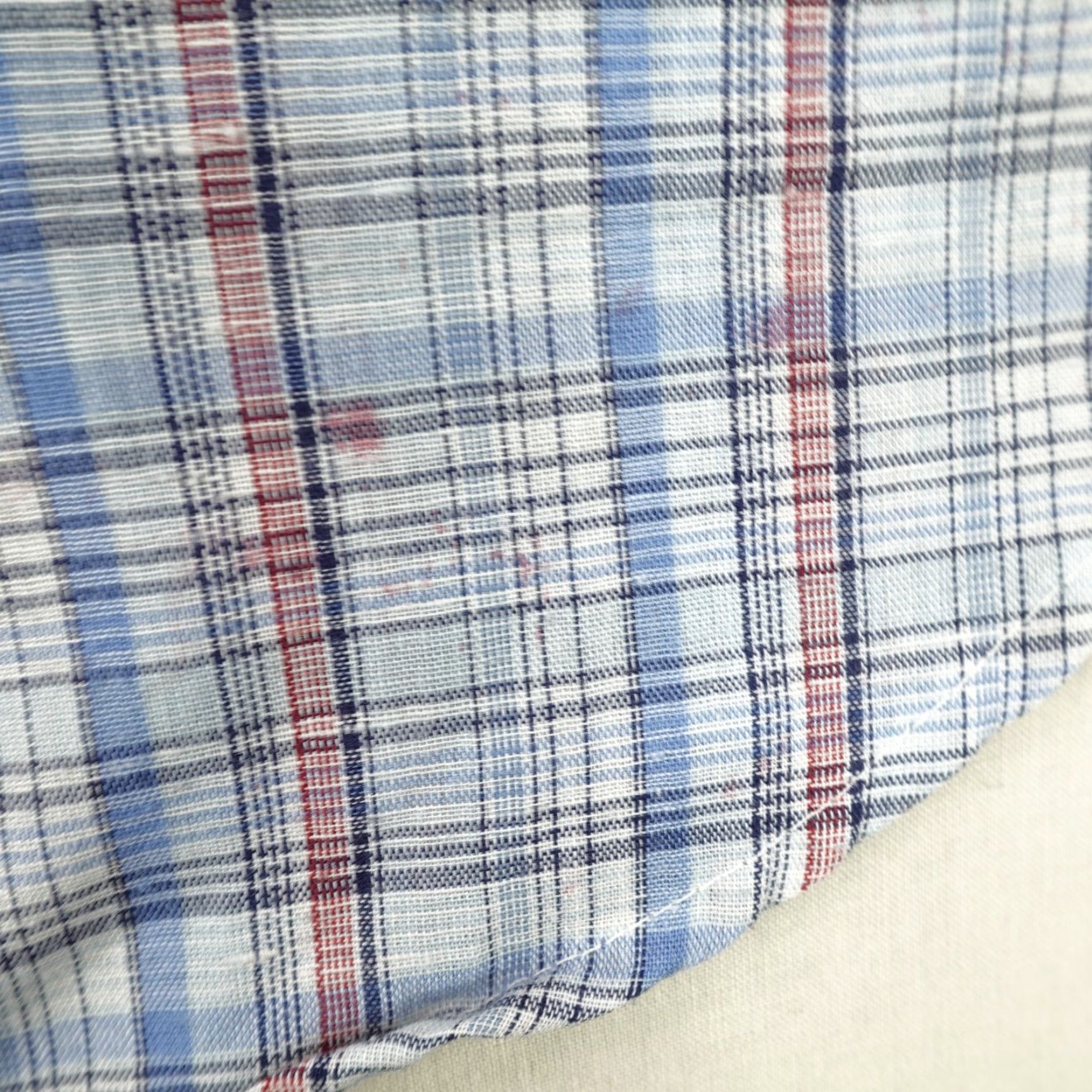 Levi's VINTAGE Levi's Shirt Mens Large Blue Red Plaid Button-Up White Tab Casual 80s Size US L / EU 52-54 / 3 - 6 Thumbnail
