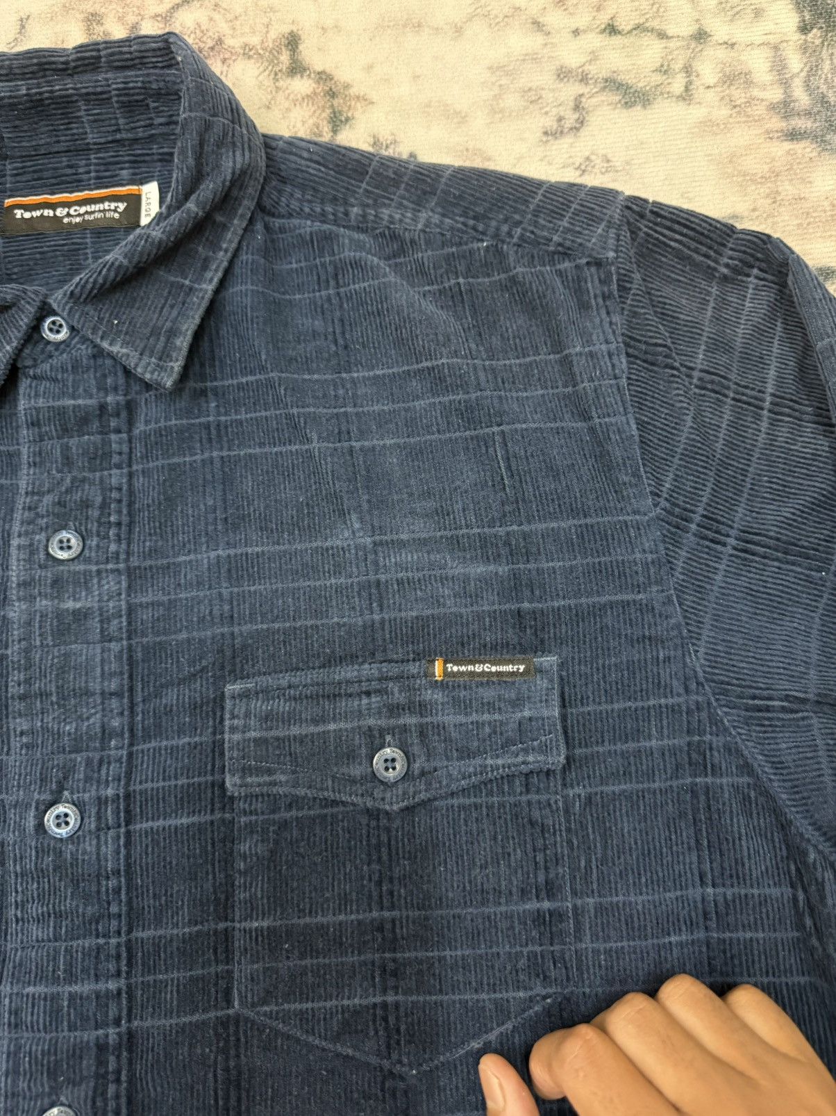 Japanese Brand TOWN & COUNTRY ENJOY SURFIN LIFE CUDROY BUTTON UP SHIRT Size US L / EU 52-54 / 3 - 6 Thumbnail