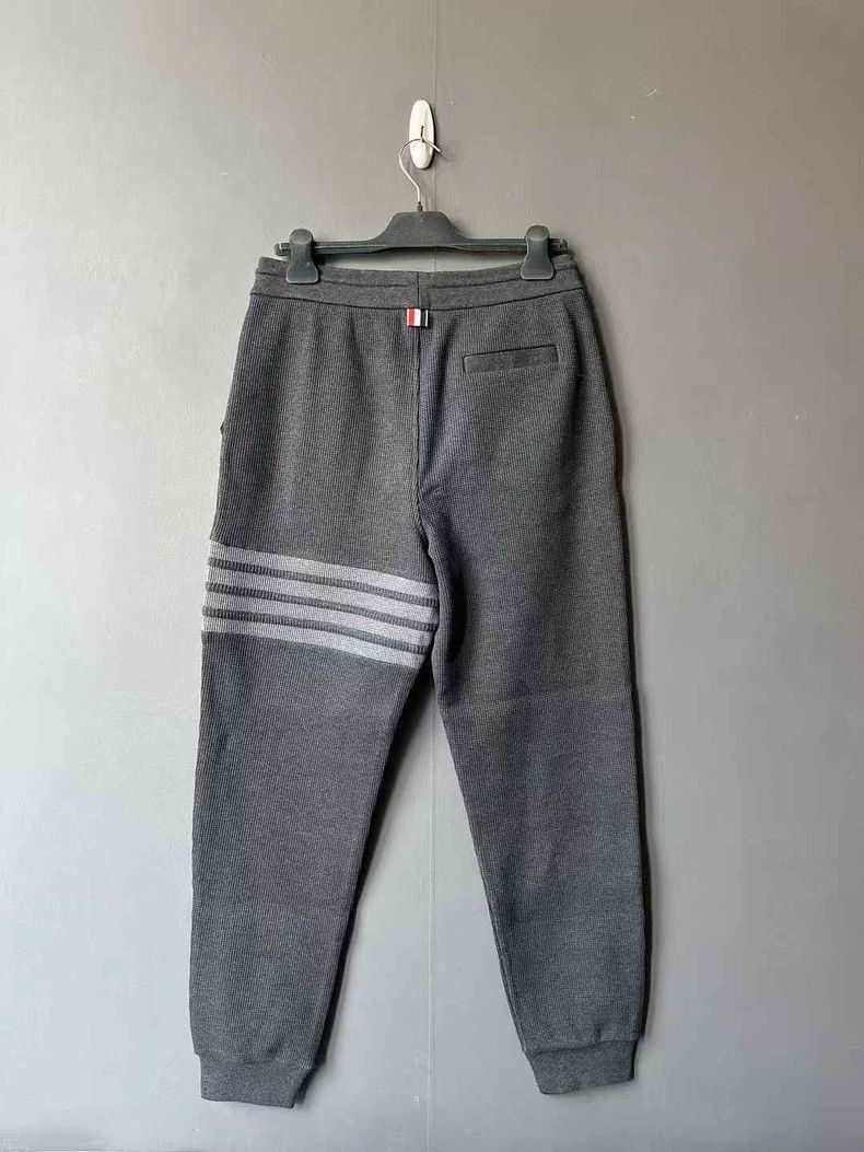 Thom Browne Thom Browne Carbon black waffle trousers Size US 27 - 2 Thumbnail