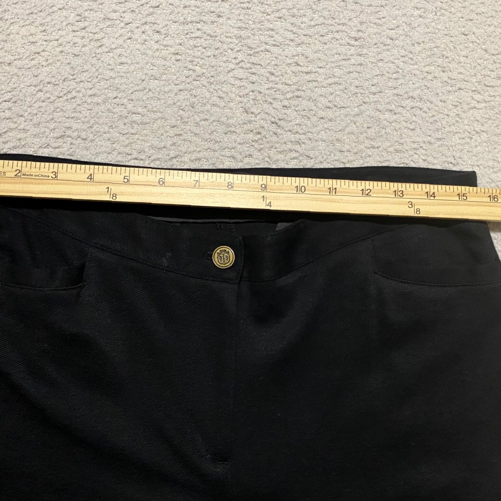 Talbots Talbots Womens 10P Pants Black Equestrian Faux Suede Breeches Skinny Ankle Size 32" / US 10 / IT 46 - 6 Thumbnail