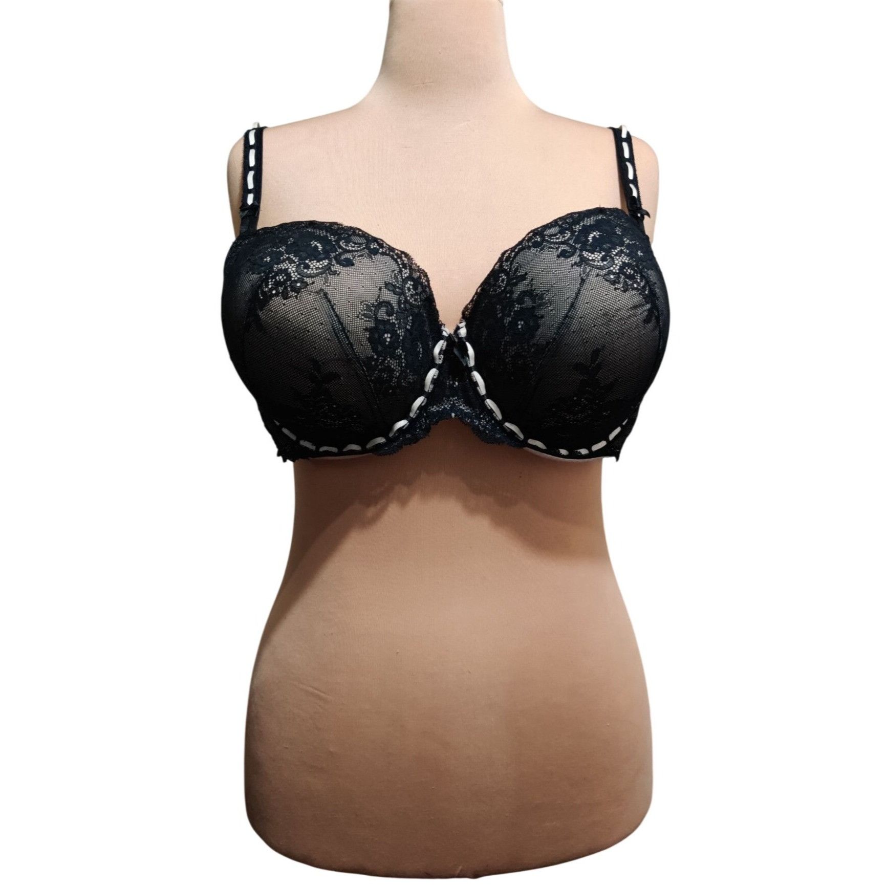 Torrid Torrid 44C Black Lace Underwire Bra Plus Size Pinup Gothic L Size ONE SIZE - 3 Thumbnail