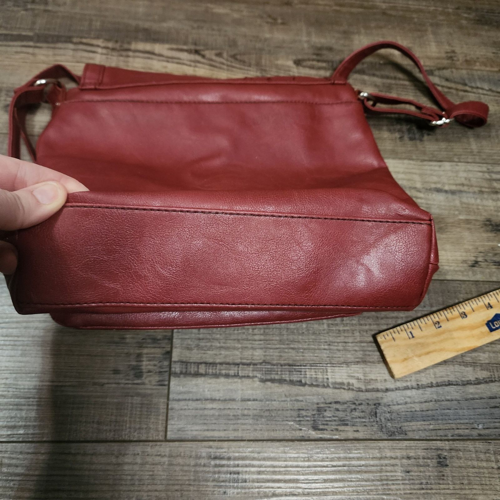 Relic Vintage Relic maroon burgundy leather purse crossbody E Size ONE SIZE - 9 Thumbnail