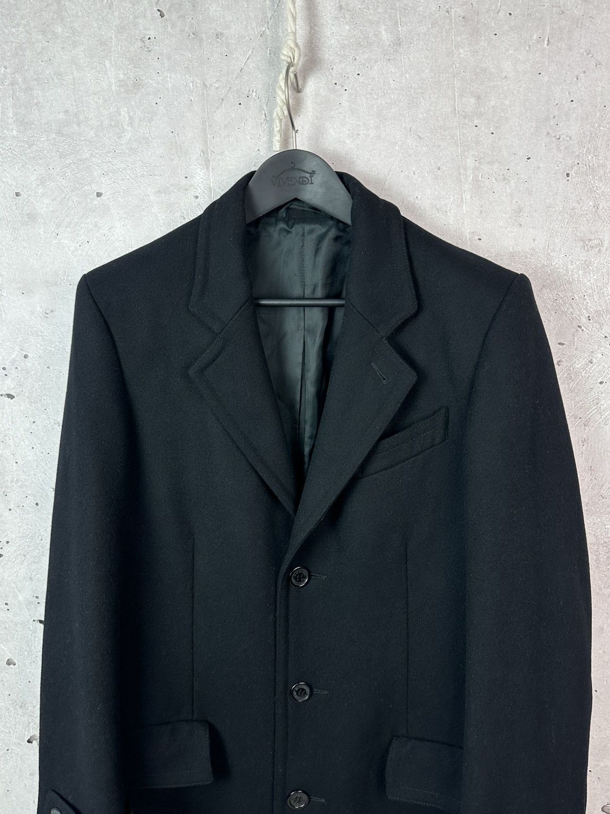 Burberry Prorsum Burberry Prorsum Wool Black Made in Italy Men’s Coat Size US M / EU 48-50 / 2 - 2 Thumbnail
