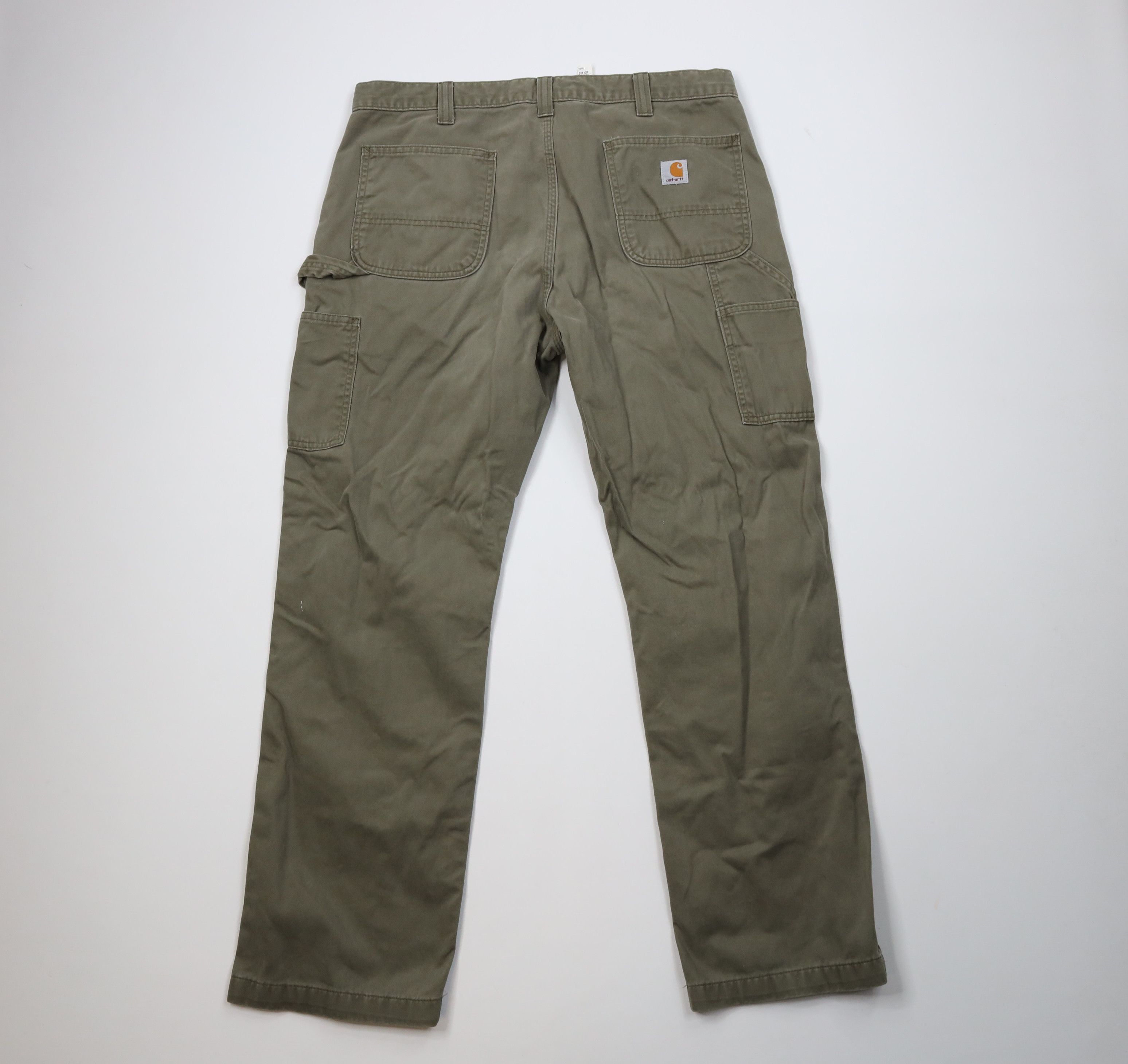 Carhartt Vintage Carhartt Wide Leg Dungaree Pants Army Green Size US 38 / EU 54 - 10 Thumbnail
