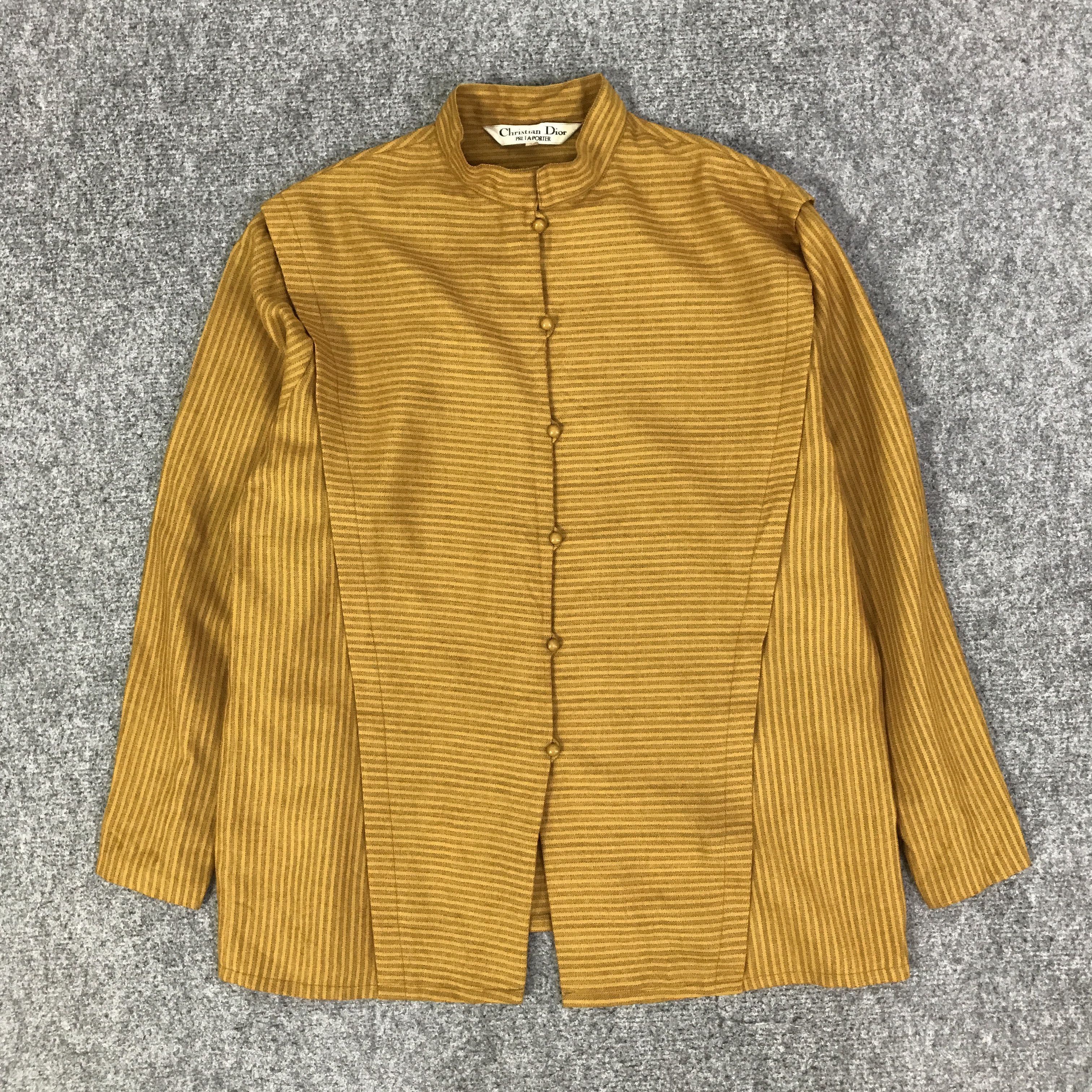 Christian Dior Monsieur CHRISTIAN DIOR STRIPED BUTTON UP JACKET K107B11 Size US M / EU 48-50 / 2 - 1 Thumbnail